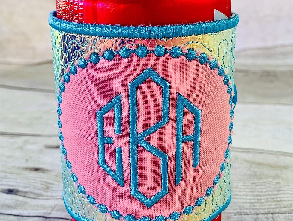 Thumbnail: ITH Coffee Sleeve Embroidery File