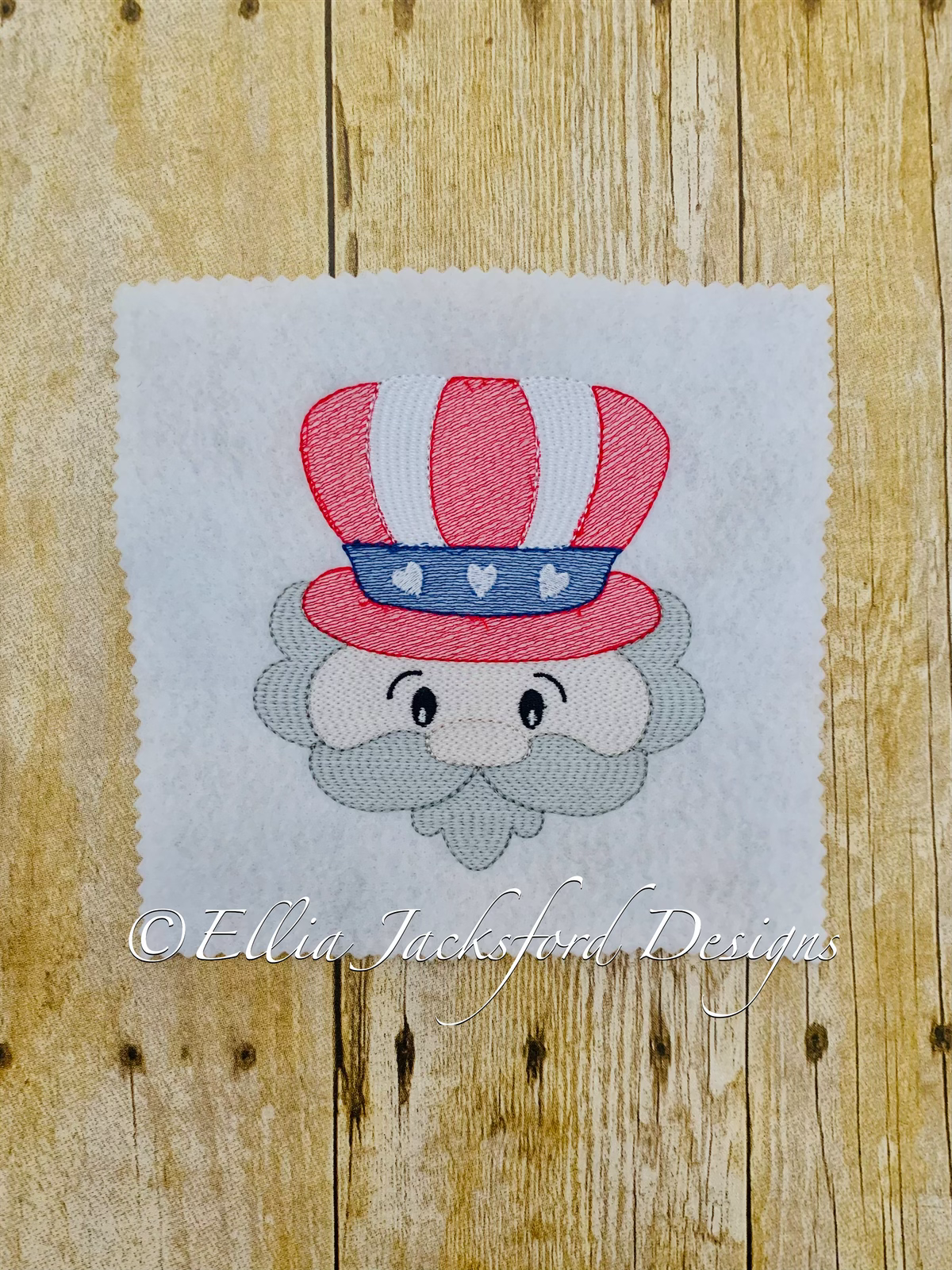 Uncle Sam Sketch Embroidery Design 3 SIZES