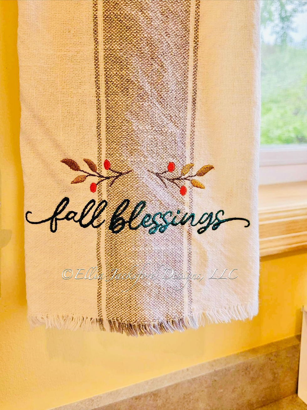 Thumbnail: Fall Blessings Embroidery Design 3 SIZES
