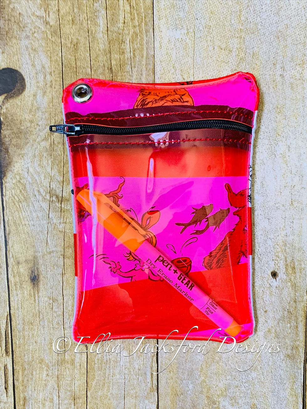 Thumbnail: ITH Clear Vinyl Bag Embroidery Design