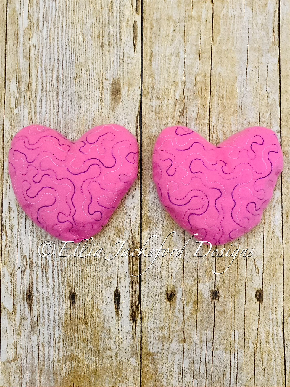 Thumbnail: ITH Heart Eye Pillow Embroidery Design 2 SIZES