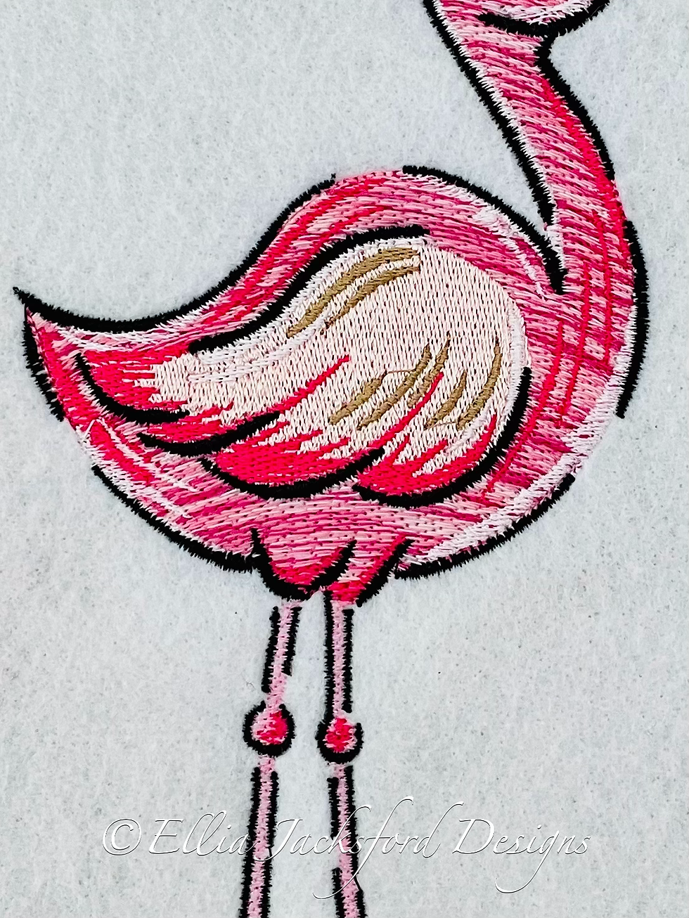 Thumbnail: Flamingo Sketch Embroidery Design 4 SIZES