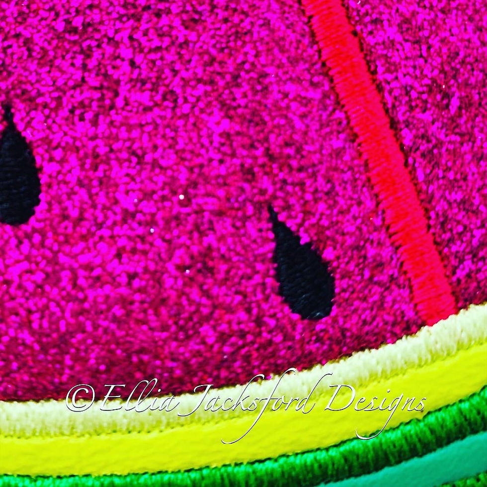 Thumbnail: Unicorn Watermelon Applique Embroidery Design