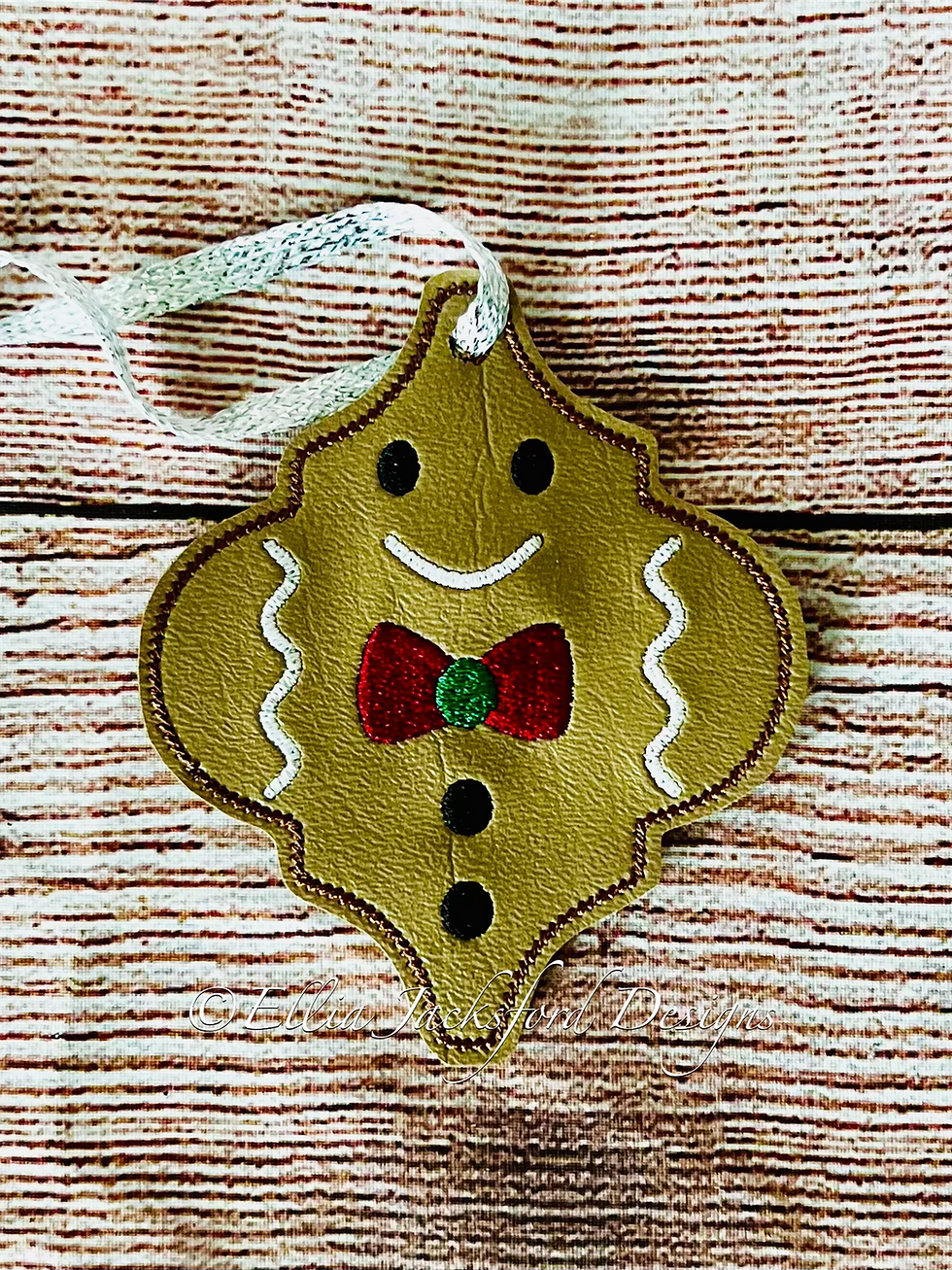 Thumbnail: Christmas Ornament Embroidery Design SET OF 5