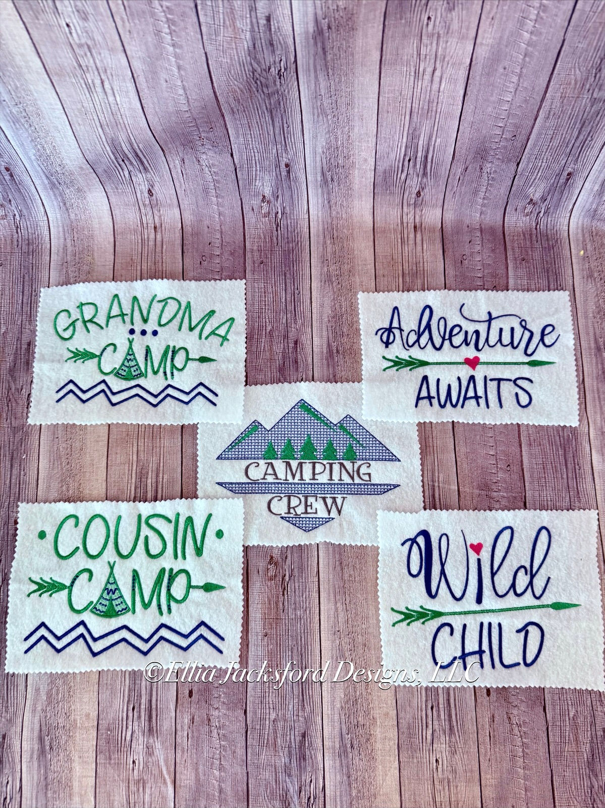 Camping Bundle Embroidery Design Set With FREEBIE