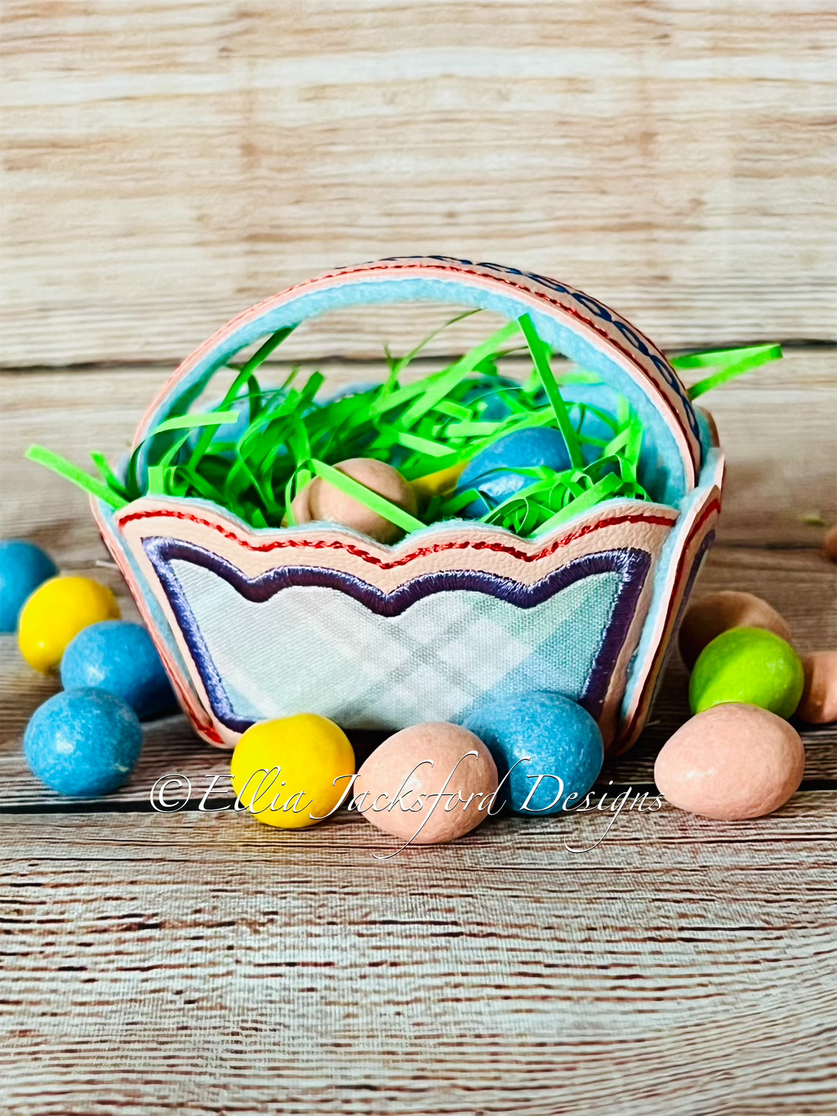 ITH Easter Basket Embroidery Design 4 FINISHES