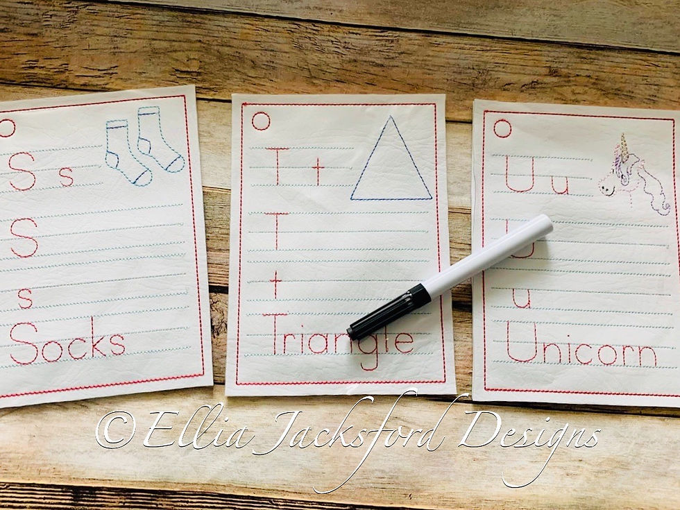 Thumbnail: ITH Alphabet Letter Worksheets Embroidery Design