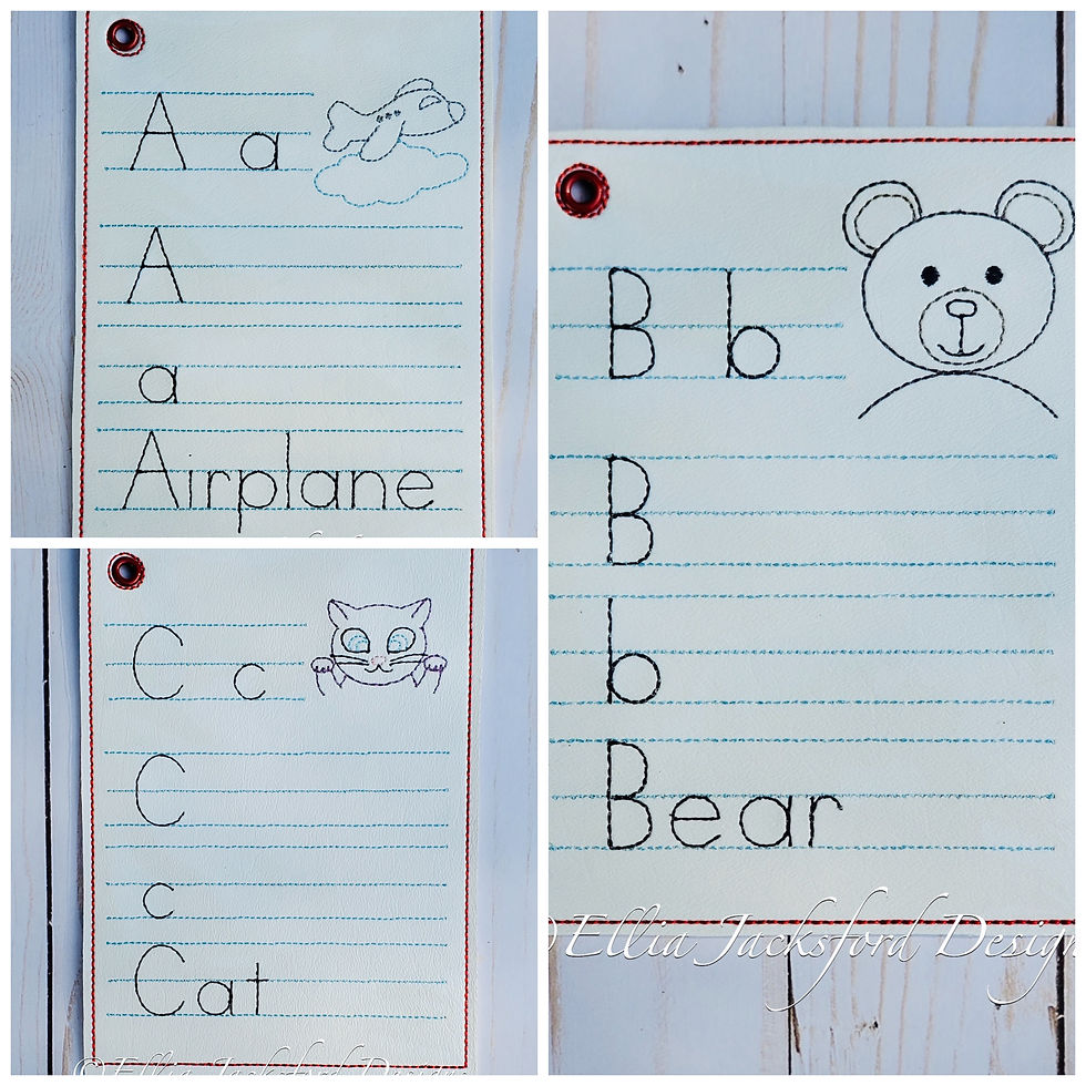 Thumbnail: ITH Alphabet Letter Worksheet SET OF 26 Embroidery Design
