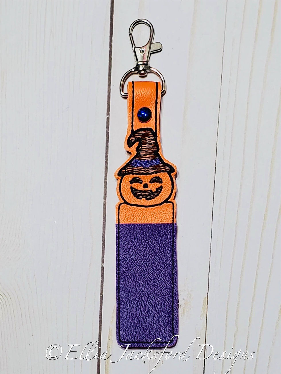 Thumbnail: ITH Pumpkin Witch Sketch Lipbalm Holder Embroidery Design 2 SIZES
