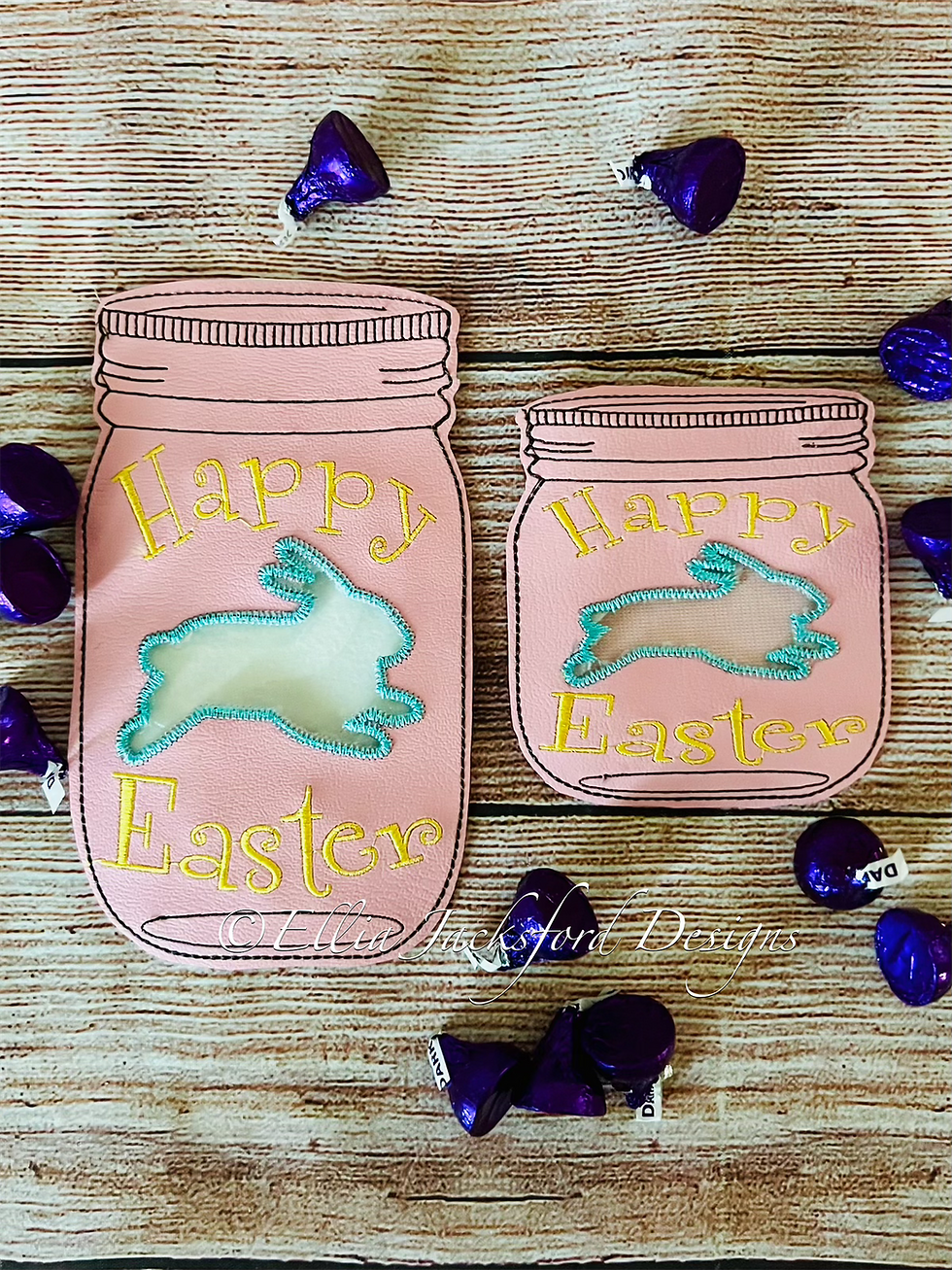 Thumbnail: Glass Jar Candy Holder Embroidery Design 2 SIZES