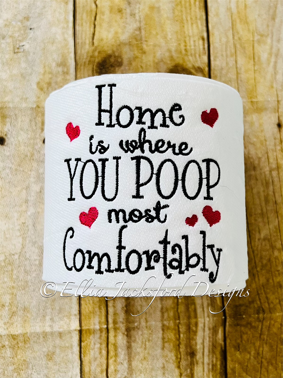 Thumbnail: Home is Where Toilet Paper Embroidery Design