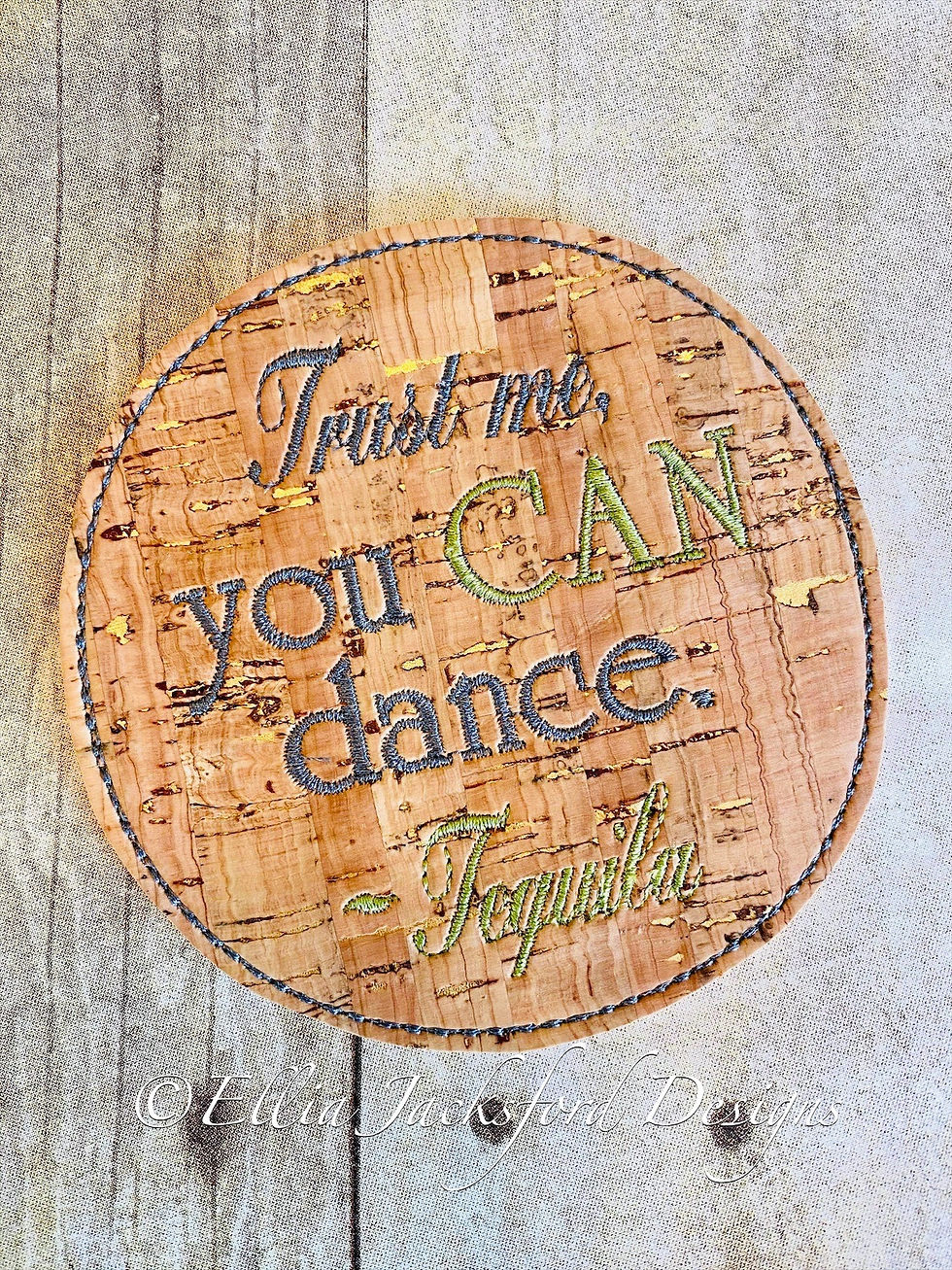 Thumbnail: ITH Tequila Sayings Coaster Set Embroidery Design