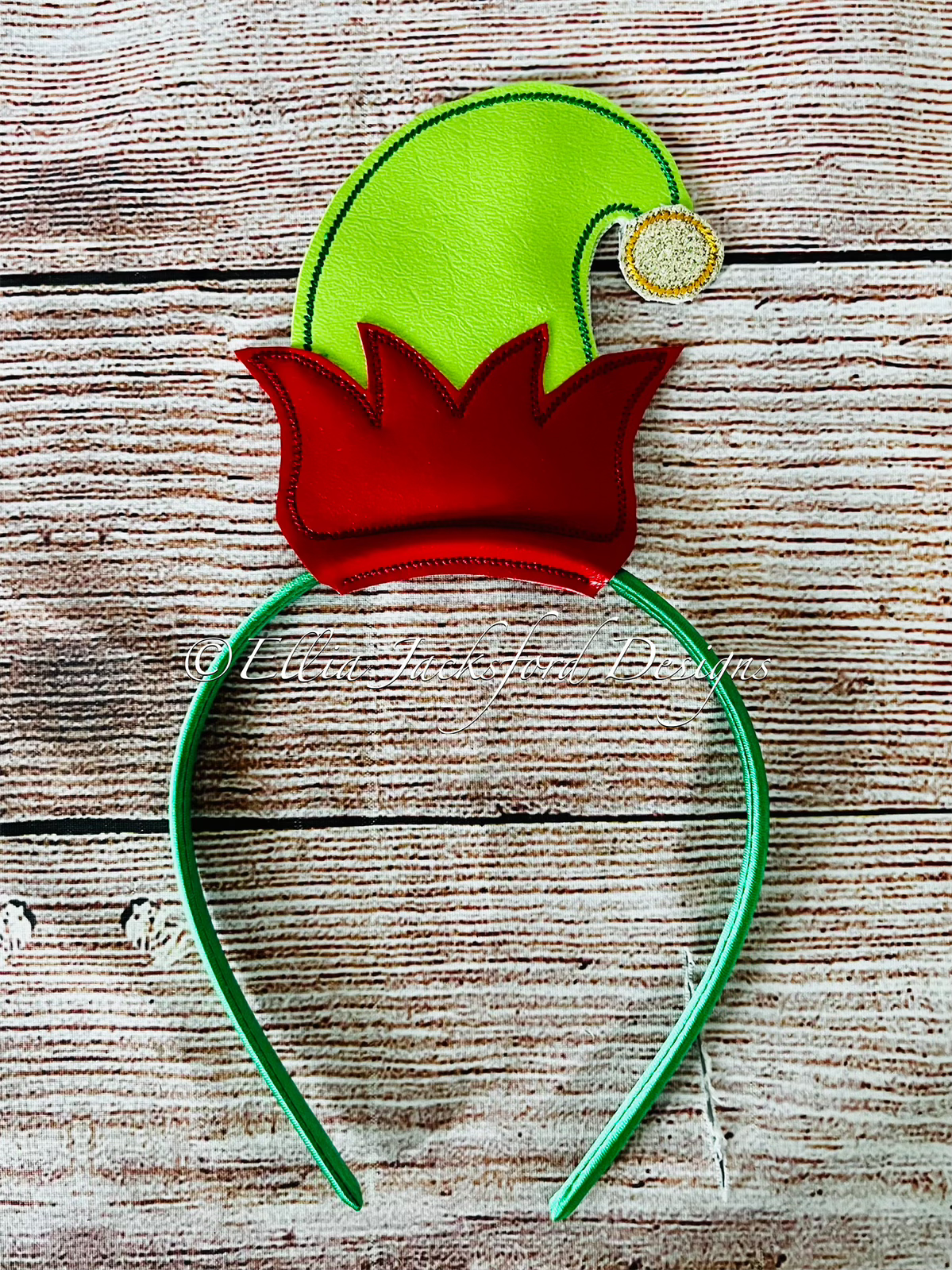 Elf Hat Headband Embroidery Design