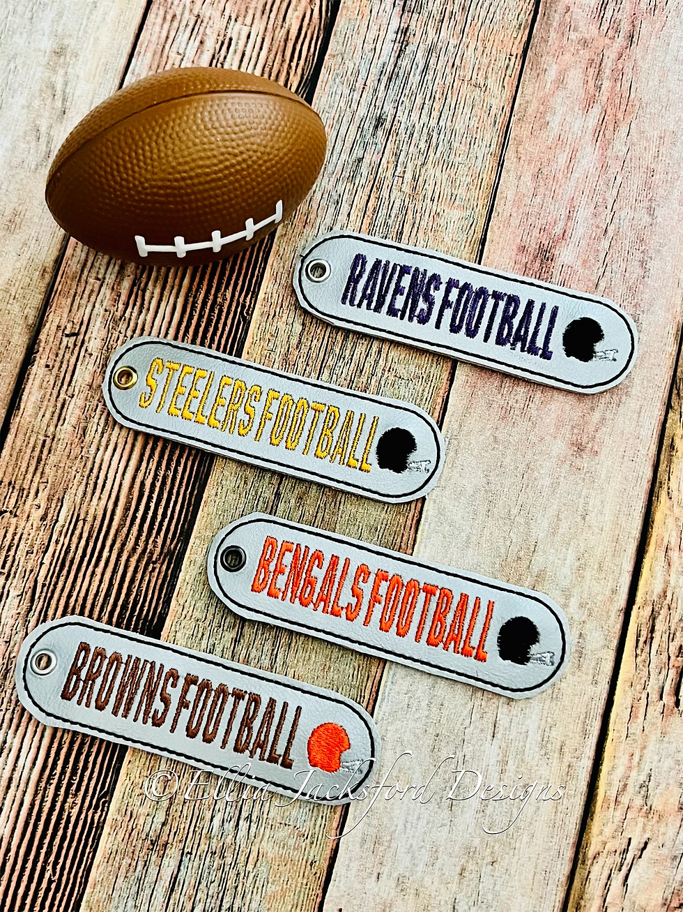 Thumbnail: Team Names Keyfob Embroidery Design SET OF 32
