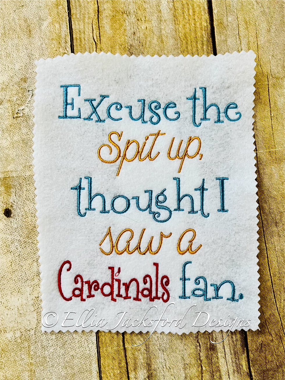 Thumbnail: Excuse the Spit Up N West Embroidery Design SET OF 4