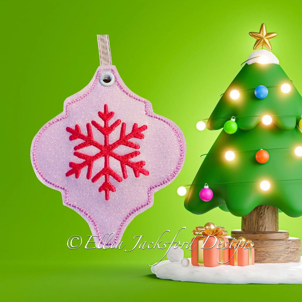 Thumbnail: Snowflake Christmas Ornament Embroidery Design
