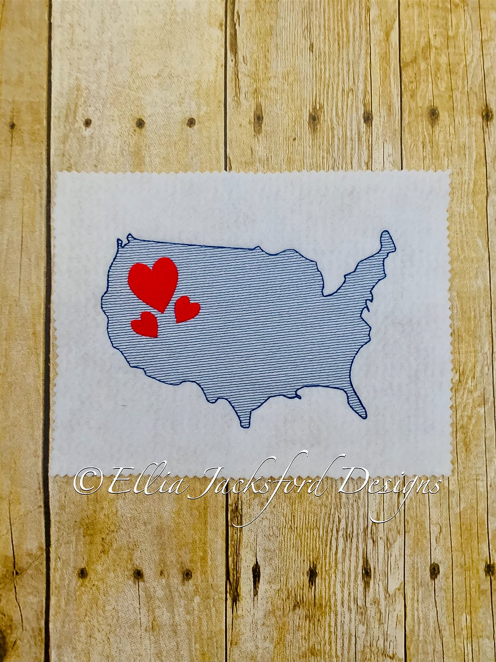 Thumbnail: USA Sketch Set of 3 Embroidery Designs
