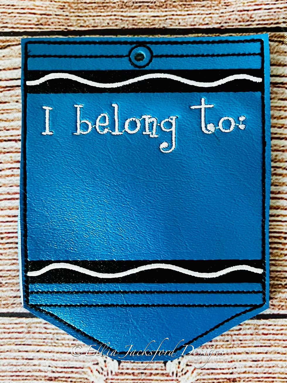 Thumbnail: Backpack Tag Embroidery Design SET OF 3
