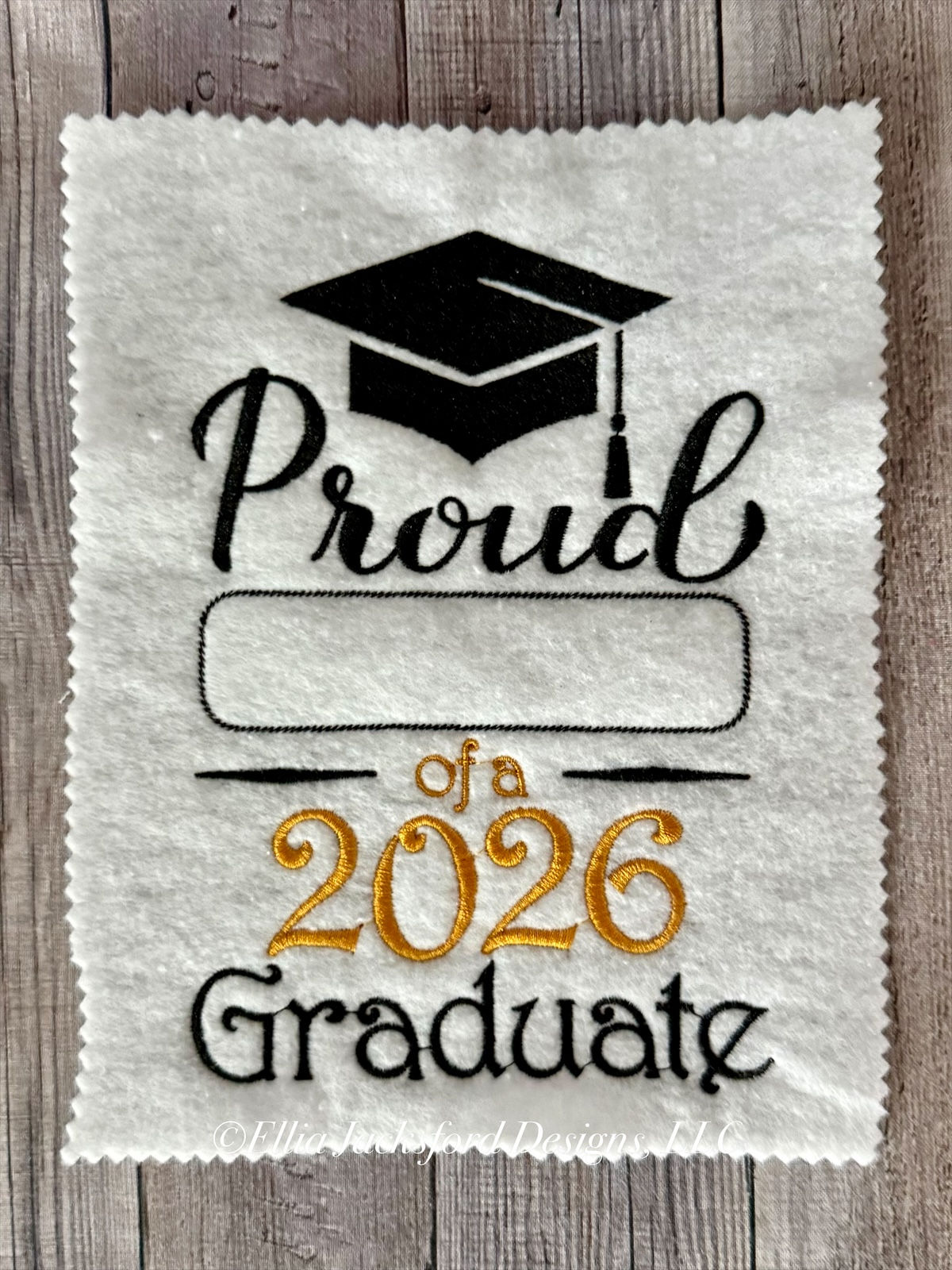Proud Graduate with Free Patch Embroidery Design 4 SIZES