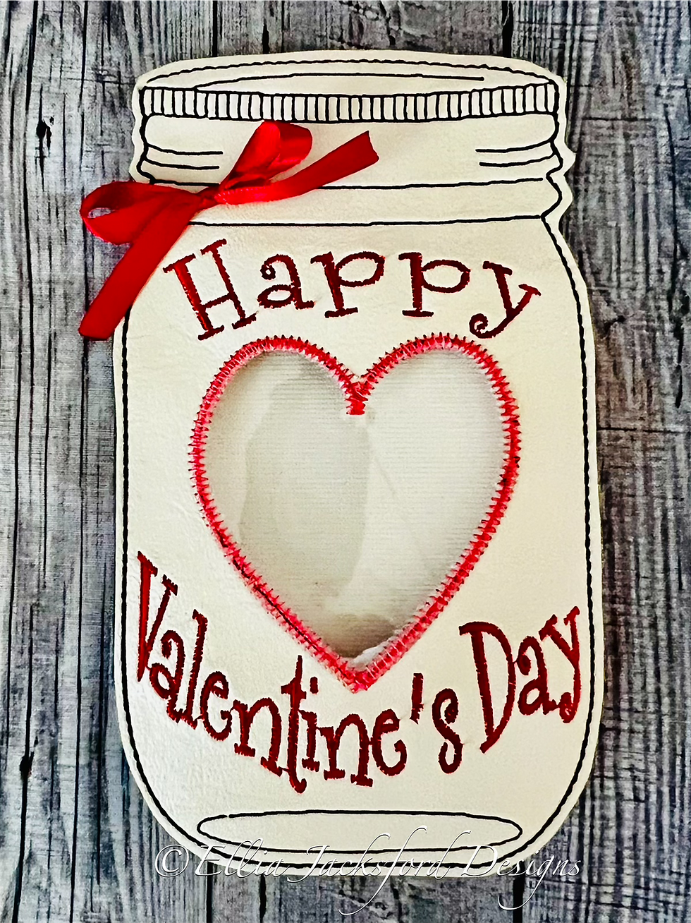 Thumbnail: Glass Jar Candy Holders Embroidery Design 2 SIZES