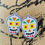 Thumbnail: ITH Sugar Skull Earrings Embroidery Design