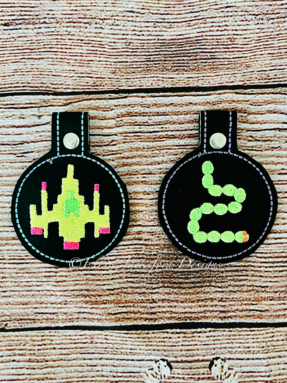 Thumbnail: Gamer Keyfob Embroidery Design BUNDLE