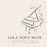 Lola Nova Muse logo with a piano