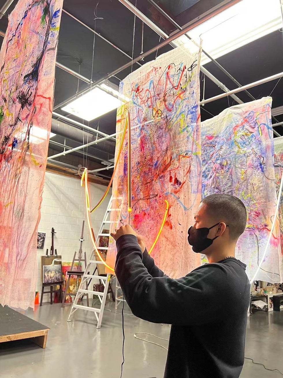 Lights and Fabric by Eric Lin-Acrylic 02