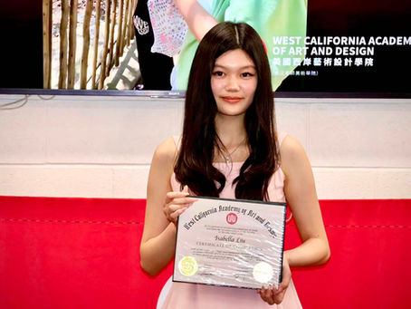 WCAAD Student Isabella Liu Earned Acceptance to Art Center with Scholarship(p1)Congratulations to Isabella Liu on her acceptance to Art Center College of Design where she will study Animation. Her