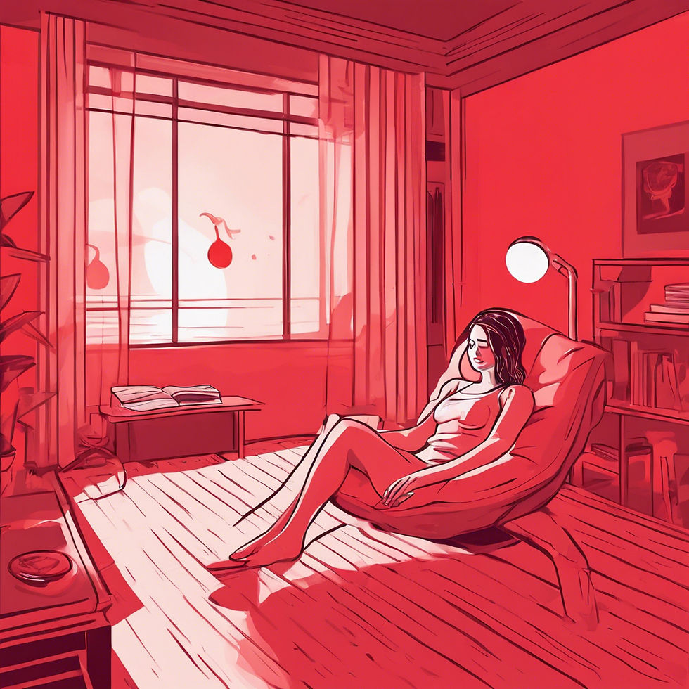 relaxation and lowering stress with red light therapy