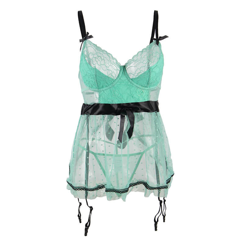 Thumbnail: Babydoll Maid Lingerie-Sheer Plus