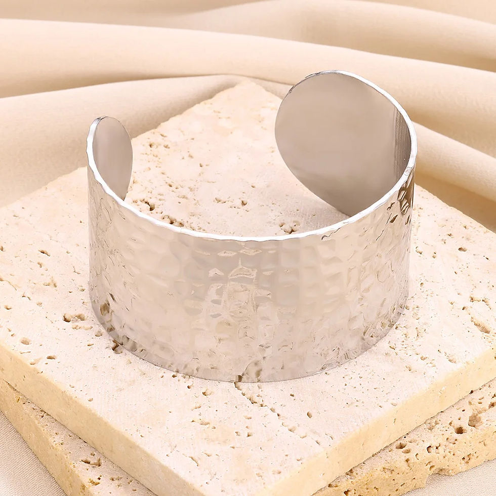 Thumbnail: Exquisite Classic Bump Pattern Openning Bangles Bracelet For Women Cuff Bracelet