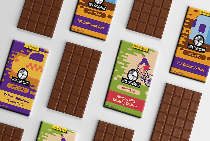 All packages designs in a mockup