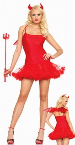 Ladies Sexy Red Devil Costume