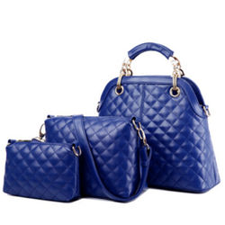Blue Chain Linked Fashion Handbag