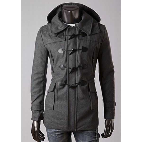 Men Grey Wool Button Down Coat.jpg