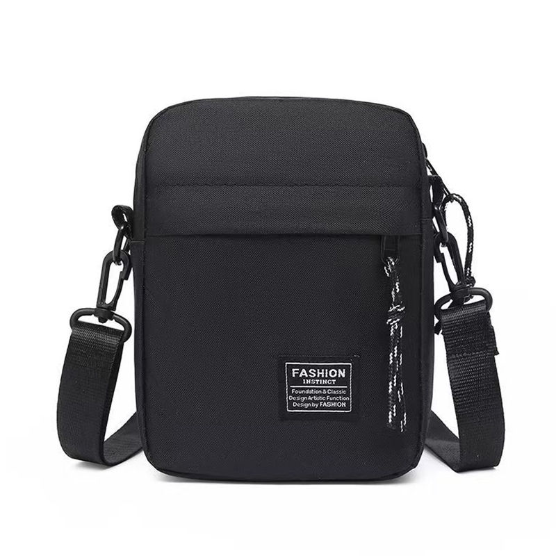 Stylish Casual Crossbody Bag for Men, Minimalist Nylon Shoulder Purse with Front