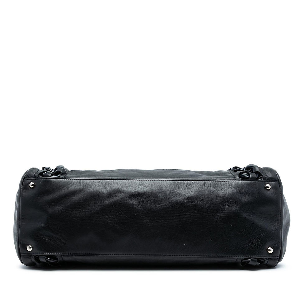 Miniatura: Cabas Chanel East West Modern Chain Rhodoid en cuir de veau noir – CHANEL