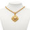 Thumbnail: Chanel – Collier plaque or avec pendentif trèfle arabesque et logo CC