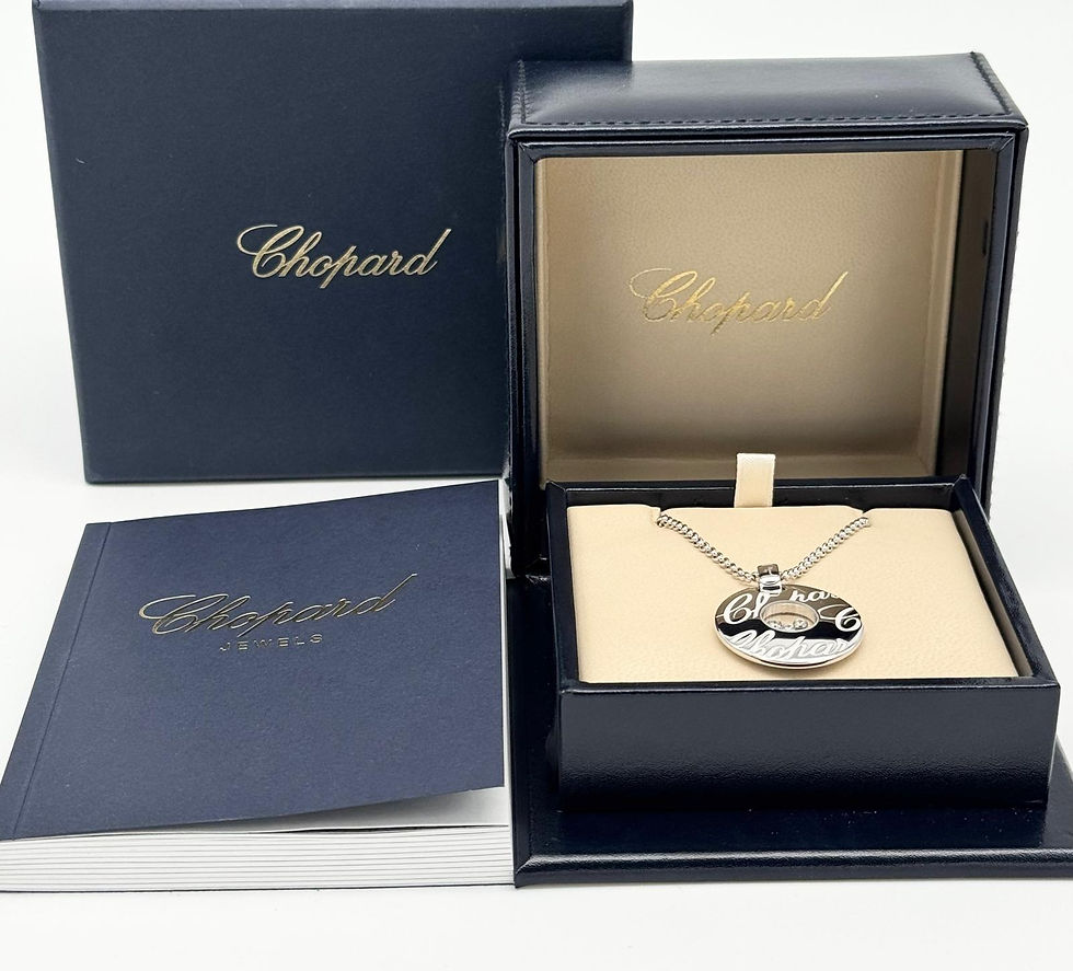 Miniature : Collier pendentif Happy Diamonds en or blanc or 18 carats – CHOPARD