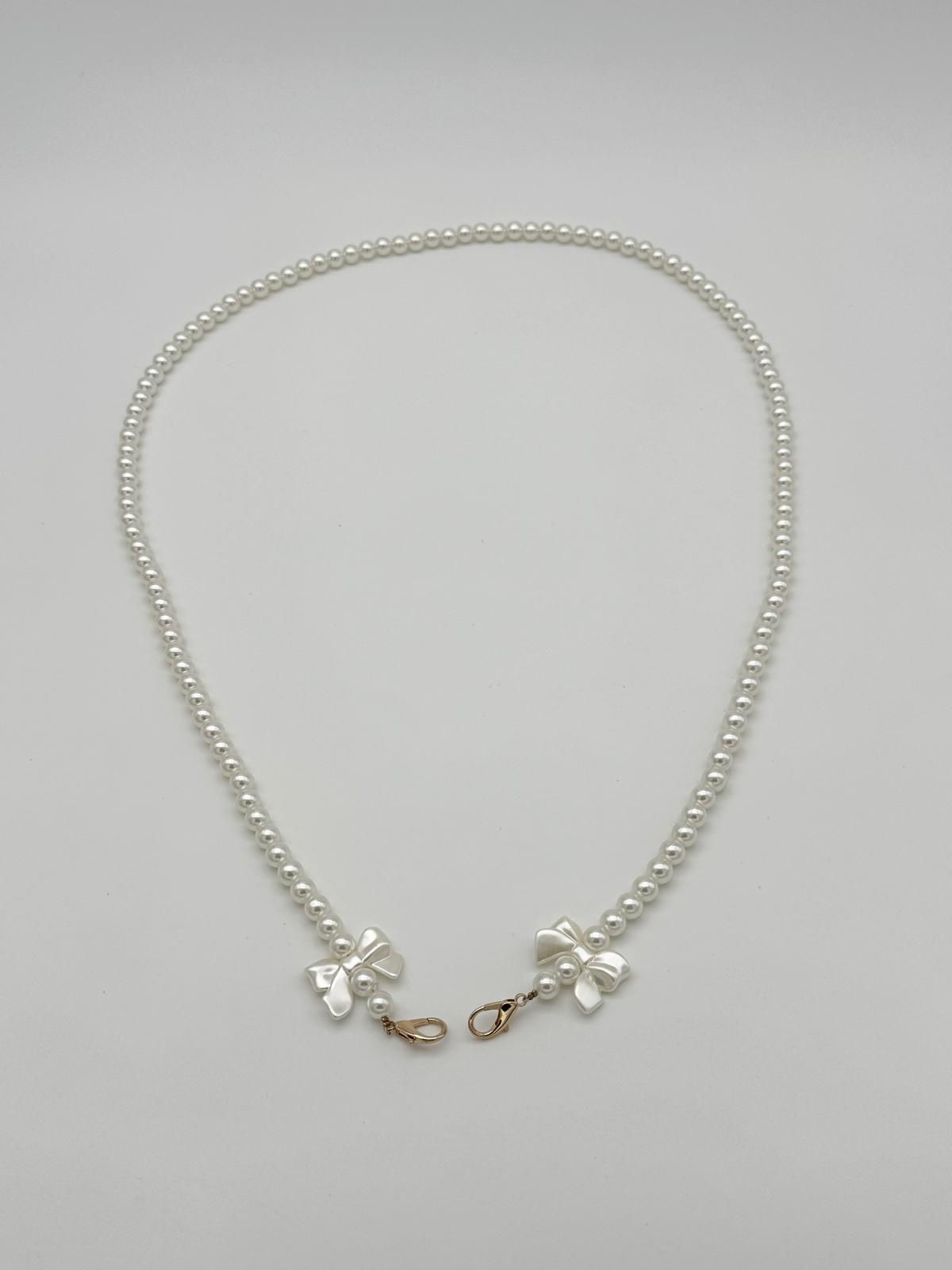 Bandoulière Amovible en perles nacrées avec noeuds