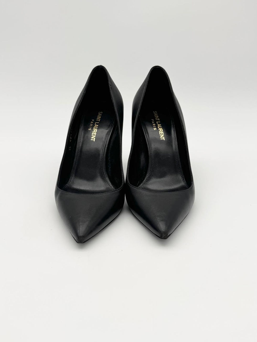 Miniature : Escarpins Saint Laurent – Talons emblématiques – Cuir noir – Taille 37