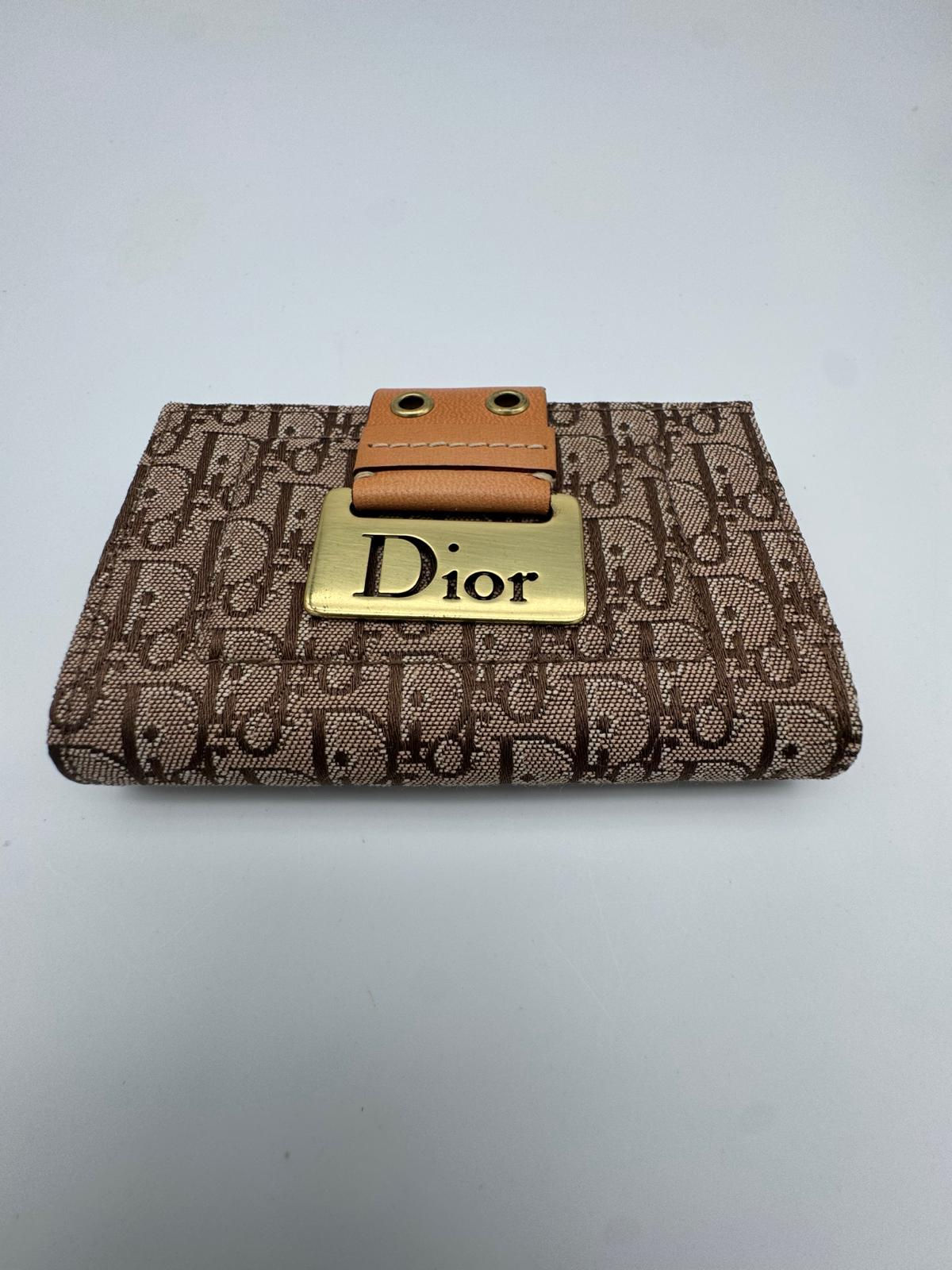 Étui à clés “Trotter Canvas” en toile monogramme et cuir naturel – DIOR