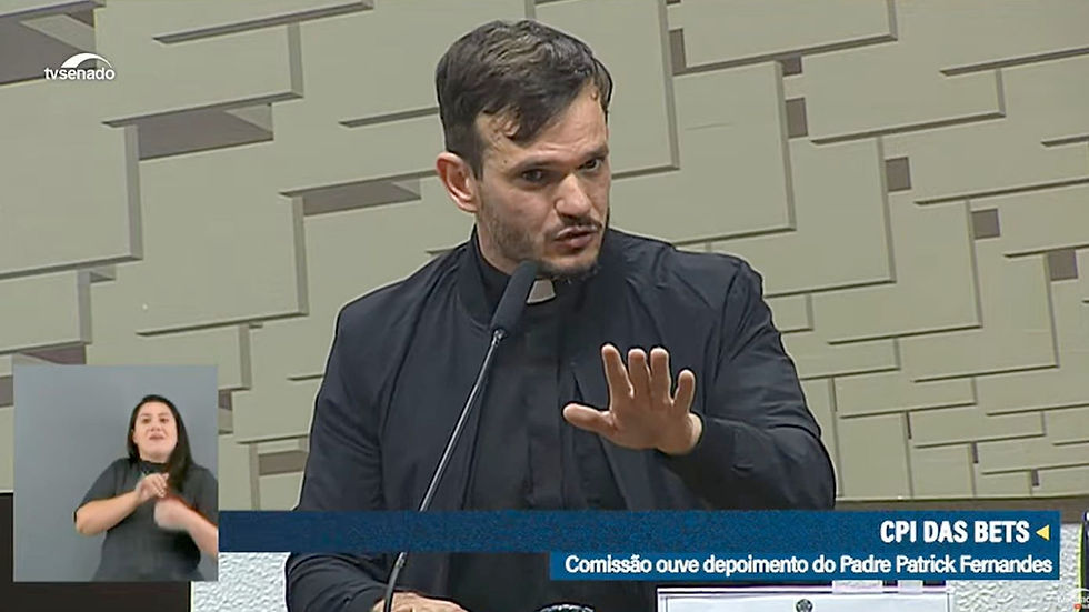 Padre Patrick Fernandes na CPI das Bets