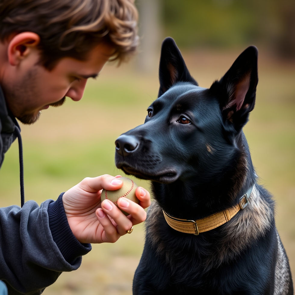 Belgian Malinois focus on human engagement