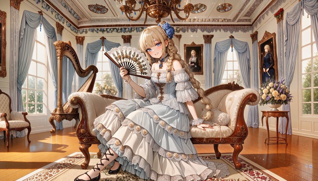 The Lady of Blue Roses