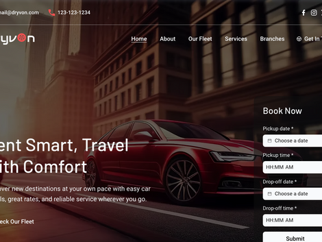 DryvOn - Wix Studio Template for Car Rental