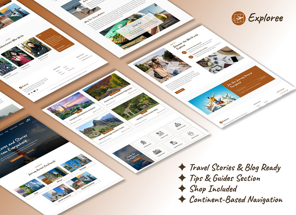Exploree - Wix Studio Template for Travel & Tourism