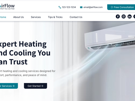 AirFlow - Wix Studio Template for HVAC Services