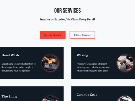 Shynex - Wix Studio template for car wash service